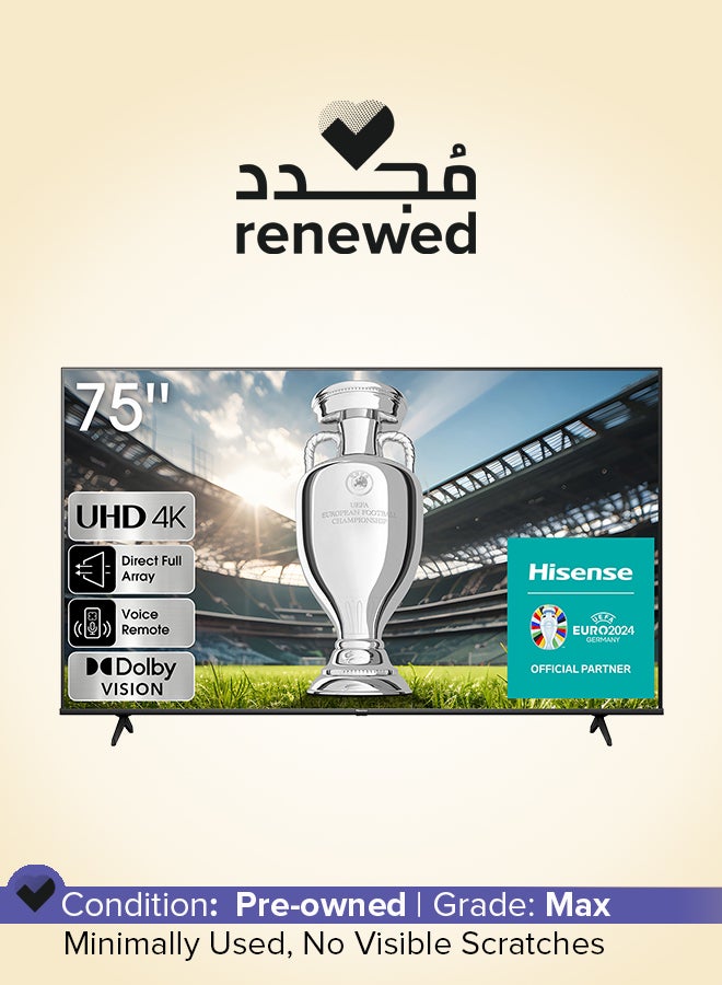 Hisense Renewed - 75-Inch Smart TV 4K 75E6K Black - Image 1