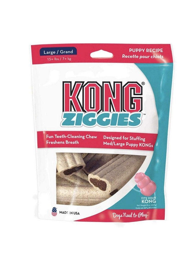 كونج - زيجيز بوبي - مكافآت تنظيف أسنان الكلاب - وصفة للجراء - كبيرة (أفضل ألعاب مطاطية مستعملة للجراء) - Image 1