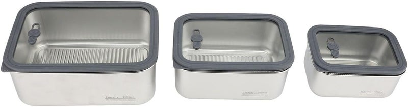 Focket Stainless Steel Food Containers with Lids, Large Capacity Leakage Stackable Prep Food Containers for Lunch Soup Salads - Image 4