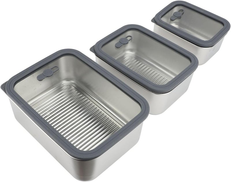 Focket Stainless Steel Food Containers with Lids, Large Capacity Leakage Stackable Prep Food Containers for Lunch Soup Salads - Image 3