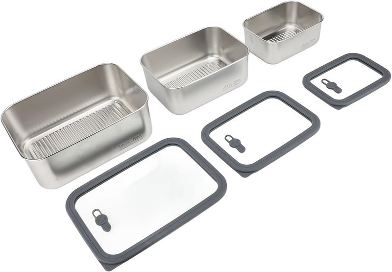Focket Stainless Steel Food Containers with Lids, Large Capacity Leakage Stackable Prep Food Containers for Lunch Soup Salads - Image 1