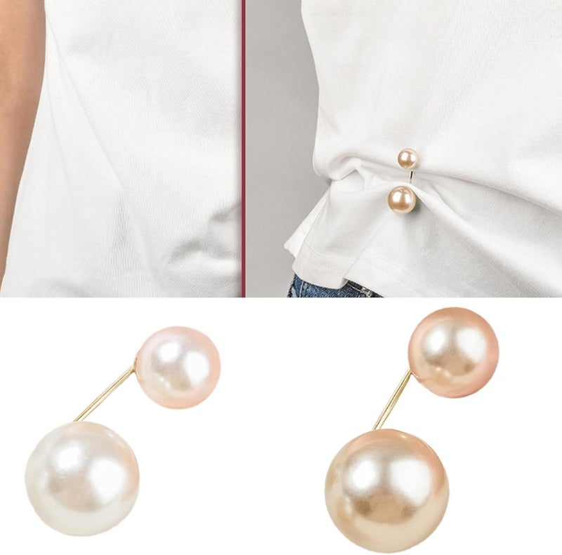 Artificial Pearls Waist Tighteners Trousers Length Adjuster Pin Pants Shortener Clip Cardigan Collar Safe Pin Shawl Clip Adjustable Belt Replacement - Image 2