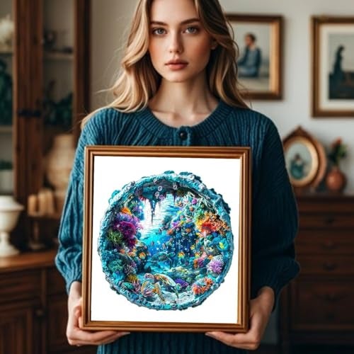 Jollitot 3D Seabed Ocean Sea Turtle Puzzles Adults Gifts for Women Men Wooden 290 Pieces 134 134in - Image 5