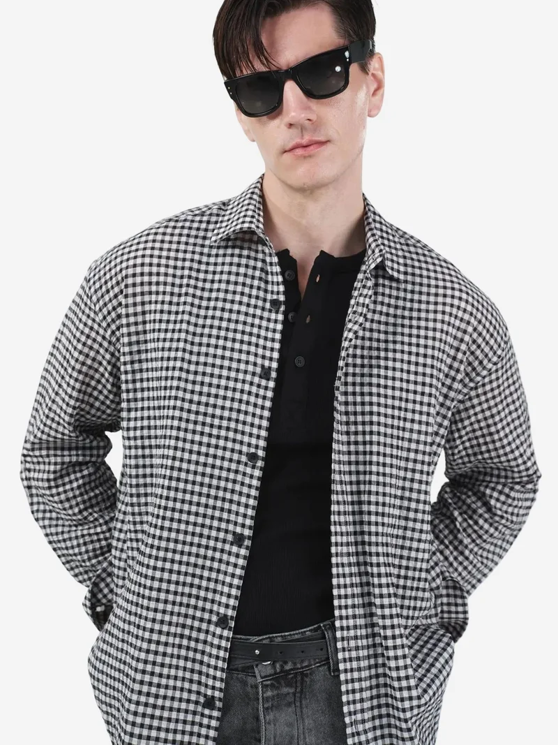 Giesto Multicolor GIESTO Men's Plaid Poplin Shirt for Men | Best Price UAE