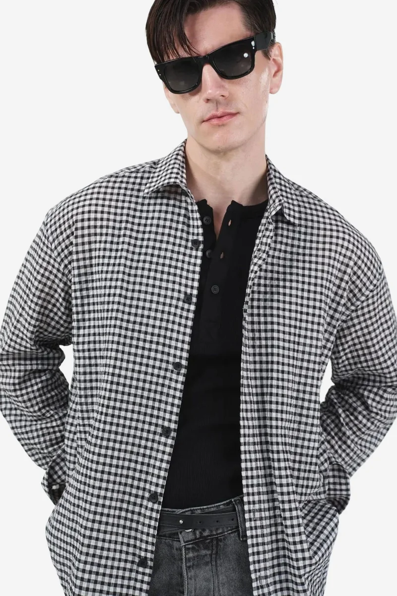 Giesto Multicolor GIESTO Men's Plaid Poplin Shirt for Men | Best Price UAE
