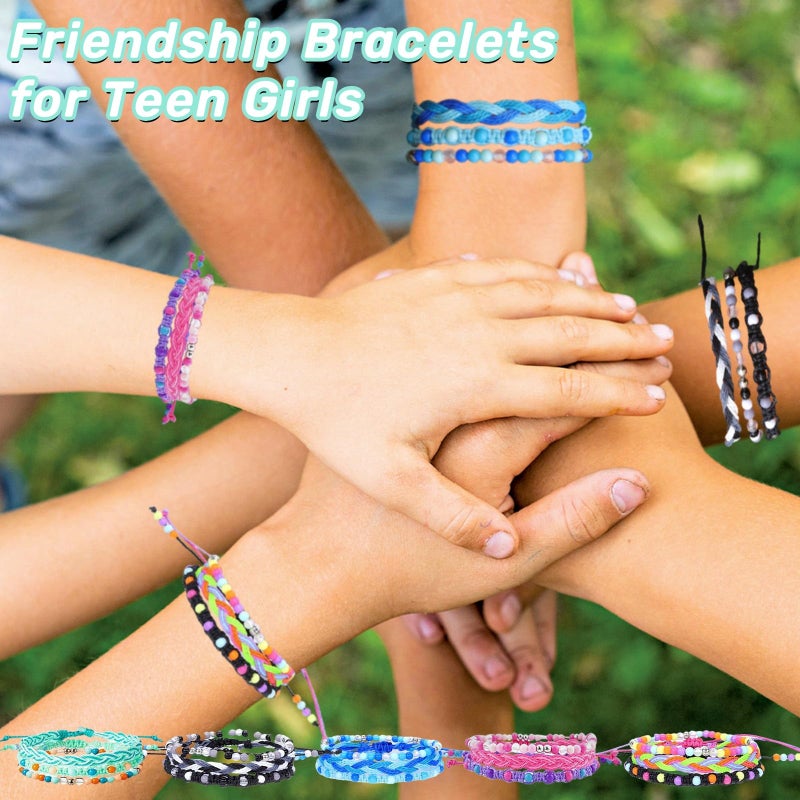 YANMIN 15pcs Braided Beaded Friendship Bracelets for Teens Girls Handmade Stackable Woven Cute Girls Bracelets Teenager Pinata Goody Bag Stocking Stuffers Tween Birthday Valentine's Day Party Favors - Image 5