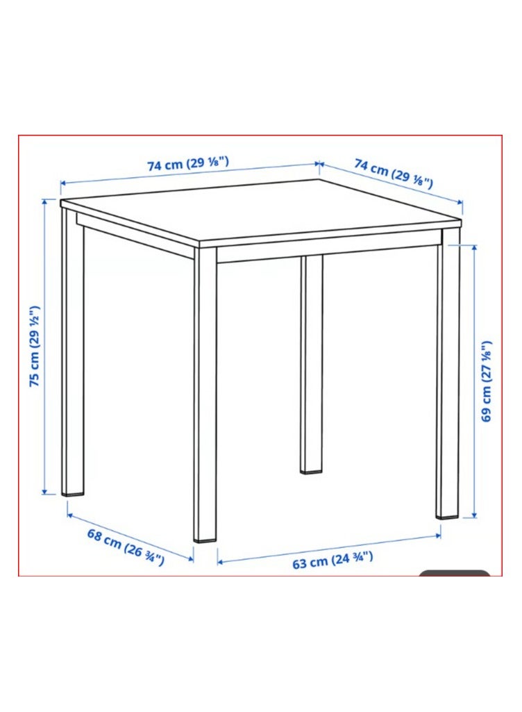 Generic MELLTORP / ADDE Table and 2 chairs, white, 75 cm  - Image 3
