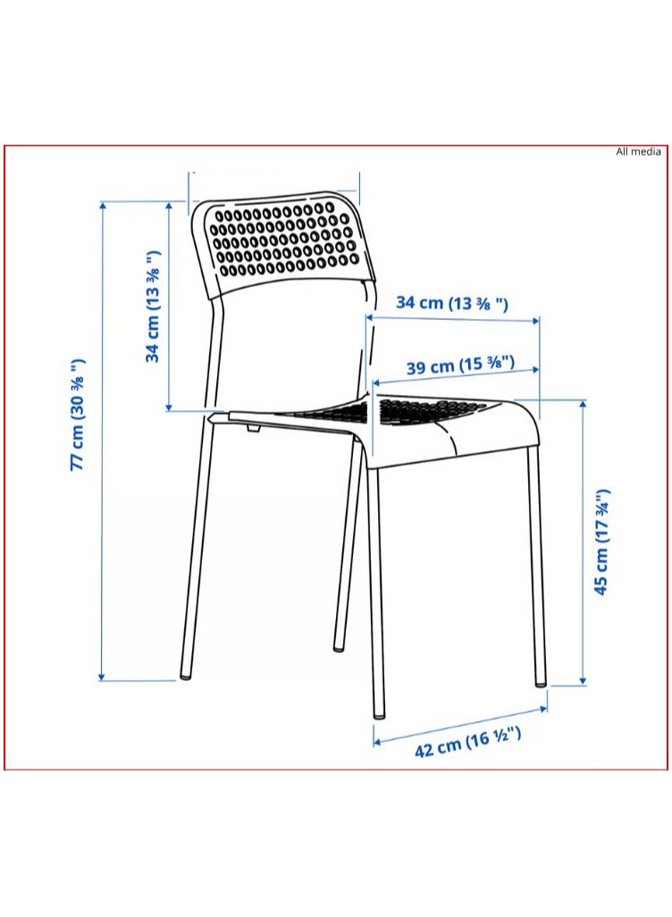Generic MELLTORP / ADDE Table and 2 chairs, white, 75 cm  - Image 4