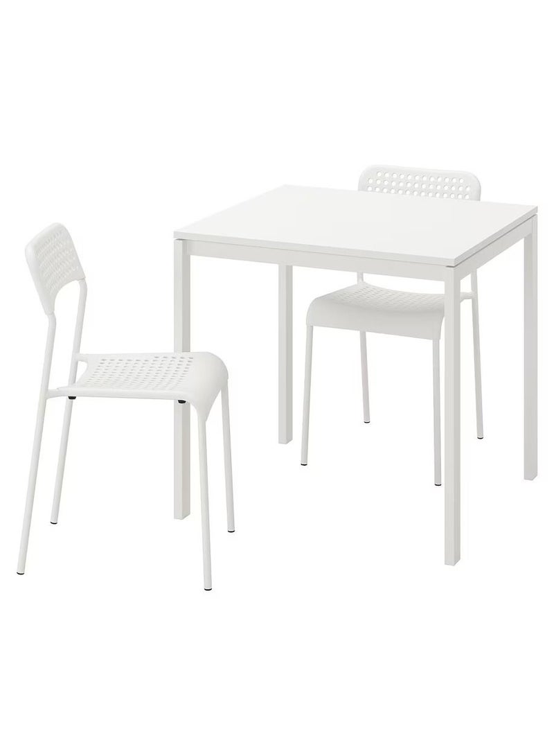 Generic MELLTORP / ADDE Table and 2 chairs, white, 75 cm  - Image 1
