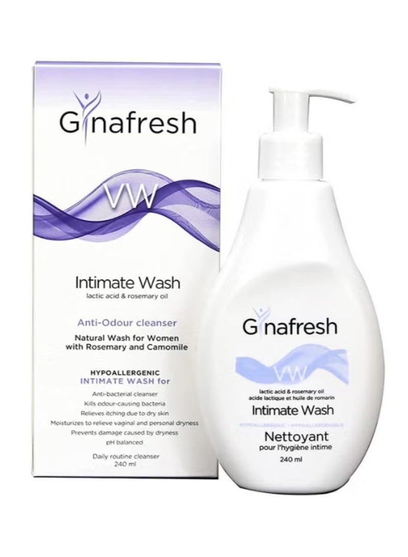 Gynafresh VW Anti-Odour Cleansing Anti-Bacterial Intimate Wash For Women 240ml - Image 2