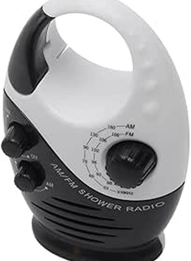 Waterproof Shower Radio AM FM Compact Battery Operated for Bathroom and Outdoor Use - Image 1
