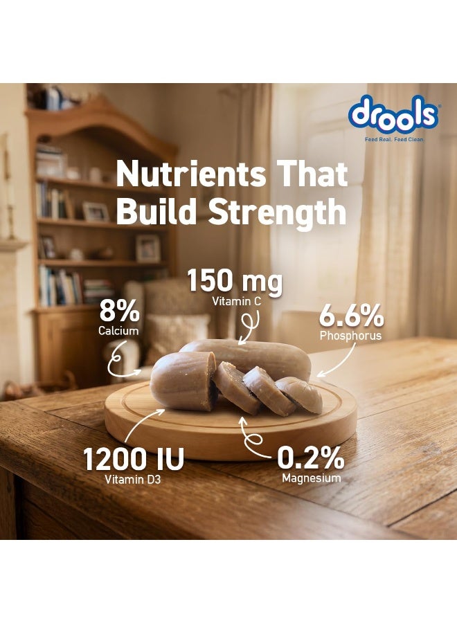 Drools Absolute Calcium Sausage Dog Supplement -Jar, 18 Pieces Pack of 2 Chicken Dry New Born Dog Food - Image 3