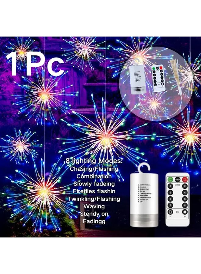 200 مصباح LED دافئ أبيض يعمل بالبطارية، أضواء سلسلة مع 8 أوضاع، زينة محمولة للحفلات والأعياد وعيد الميلاد - Image 2