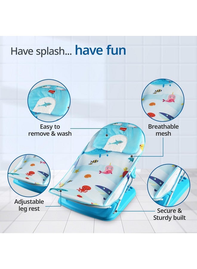 LuvLap Aqua Tales Baby Bather for Baby 0-12 Months, New Born Baby Bath Chair, 3 Position Adjustable, Washable Soft Mesh, Large Seat (Multicolor) - Image 5