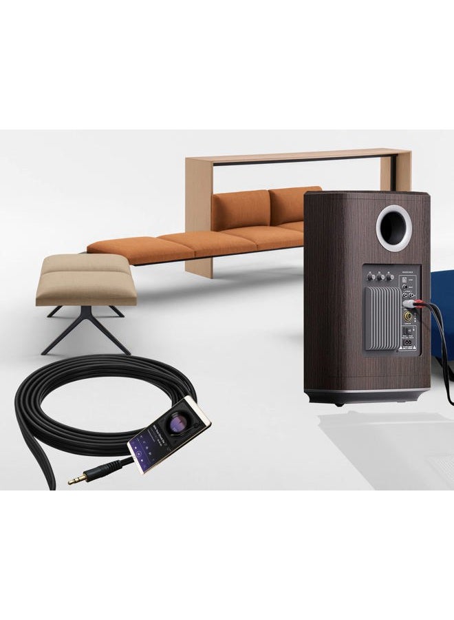 Ruaeoda كابل صوت RCA AUX بطول 50 قدم، كابل Y من Ruaeoda 3.5mm AUX إلى 2RCA ذكر ستيريو - Image 2