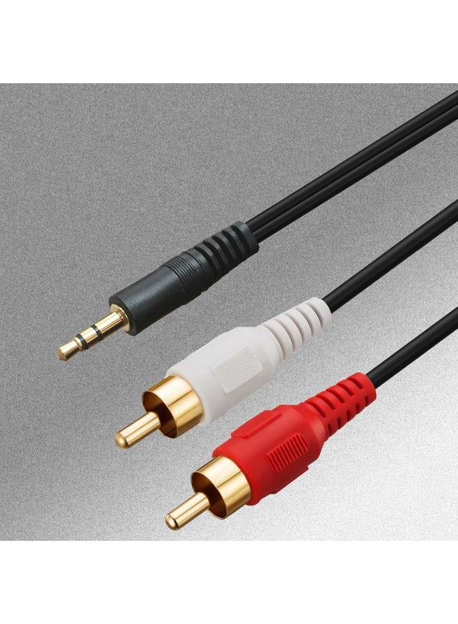Ruaeoda كابل صوت RCA AUX بطول 50 قدم، كابل Y من Ruaeoda 3.5mm AUX إلى 2RCA ذكر ستيريو - Image 4
