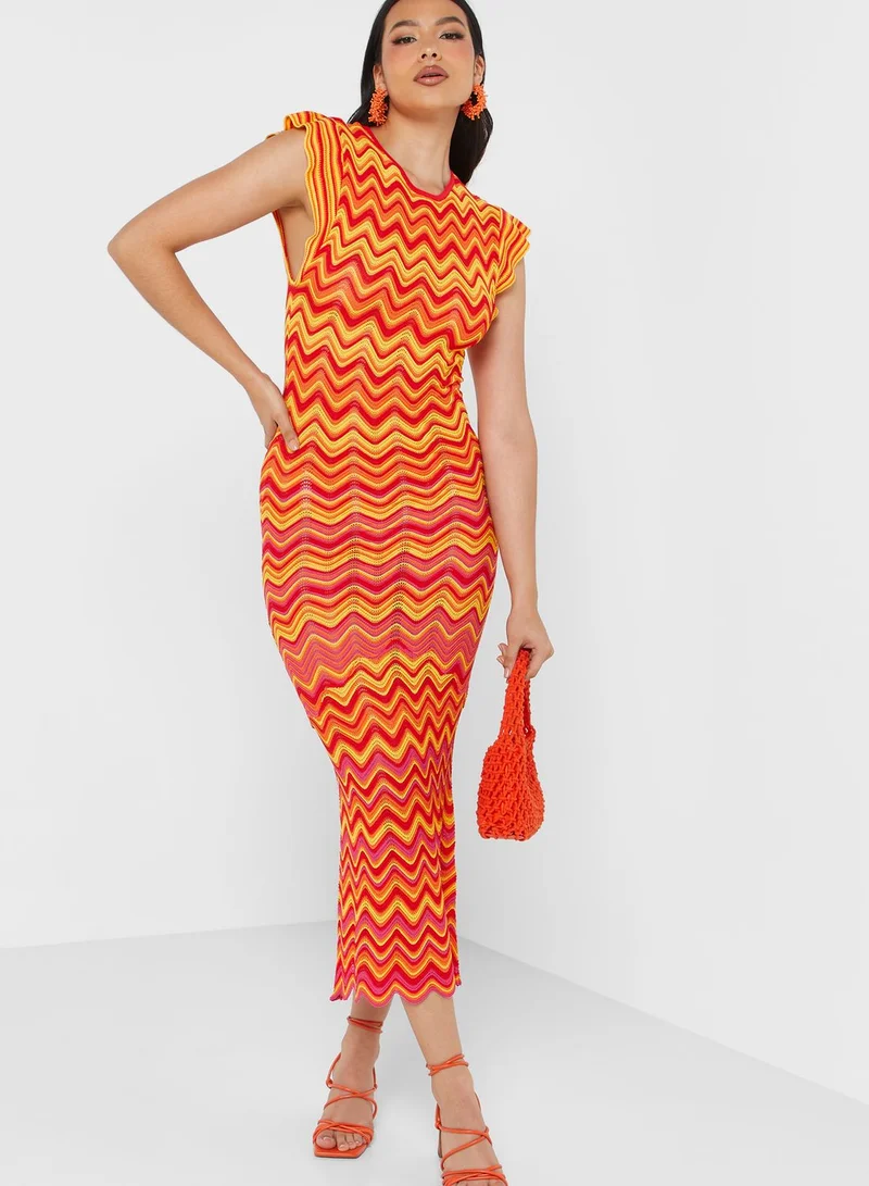 Never fully Dressed Ruffle Printed Dress