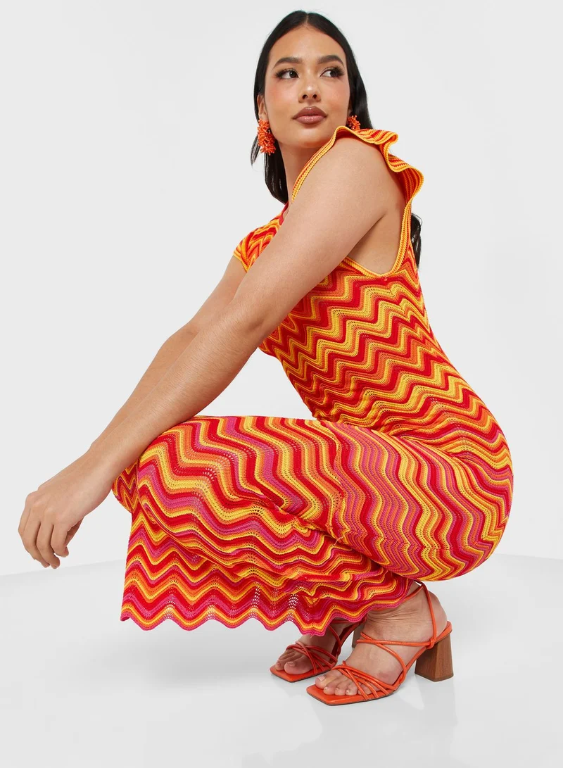 Never fully Dressed Ruffle Printed Dress