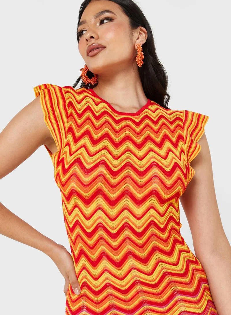Never fully Dressed Ruffle Printed Dress