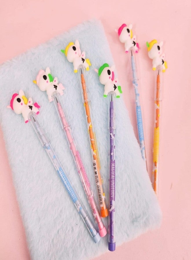 Tera13 TERA 13 48 Pcs Unicorn Pencil For Girls, Best Gift For Kanjak, Unicorn Colorful Pencils for Girls with Unicorn Tops, Party Favor, Birthday Return Gift for All Age Group - Image 4