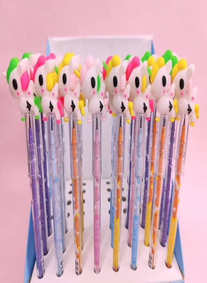 Tera13 TERA 13 48 Pcs Unicorn Pencil For Girls, Best Gift For Kanjak, Unicorn Colorful Pencils for Girls with Unicorn Tops, Party Favor, Birthday Return Gift for All Age Group - Image 3