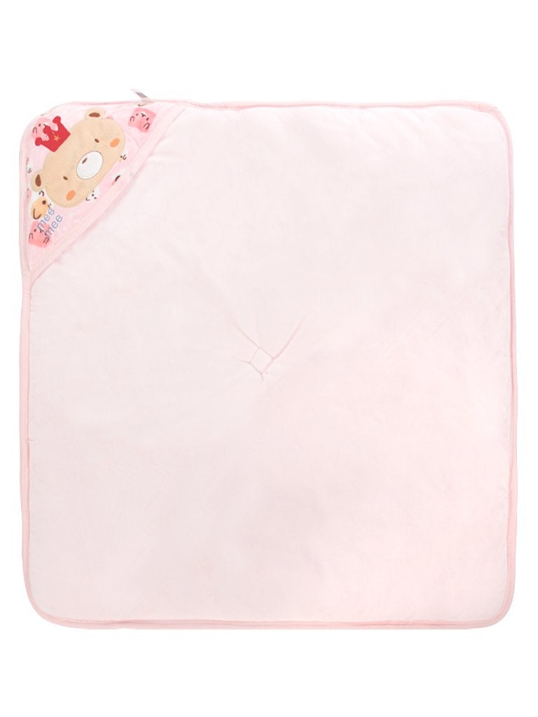 Mee Mee 100% Soft Cotton Hooded Baby Wrapper Cum Warmer, Blanket with Hood for New Born Baby 0 to 6 Months (Pink) - Image 2