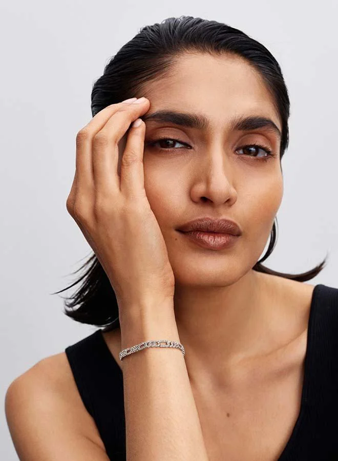 باندورا سوار سلسلة كوبية فضة استرليني مع زركونيا مكعب شفاف