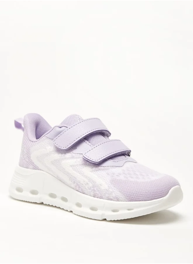 Kappa Girls Textured Sports Shoes with Hook and Loop Closure