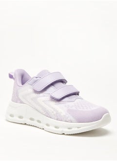 Kappa Girls Textured Sports Shoes with Hook and Loop Closure  - Image 1