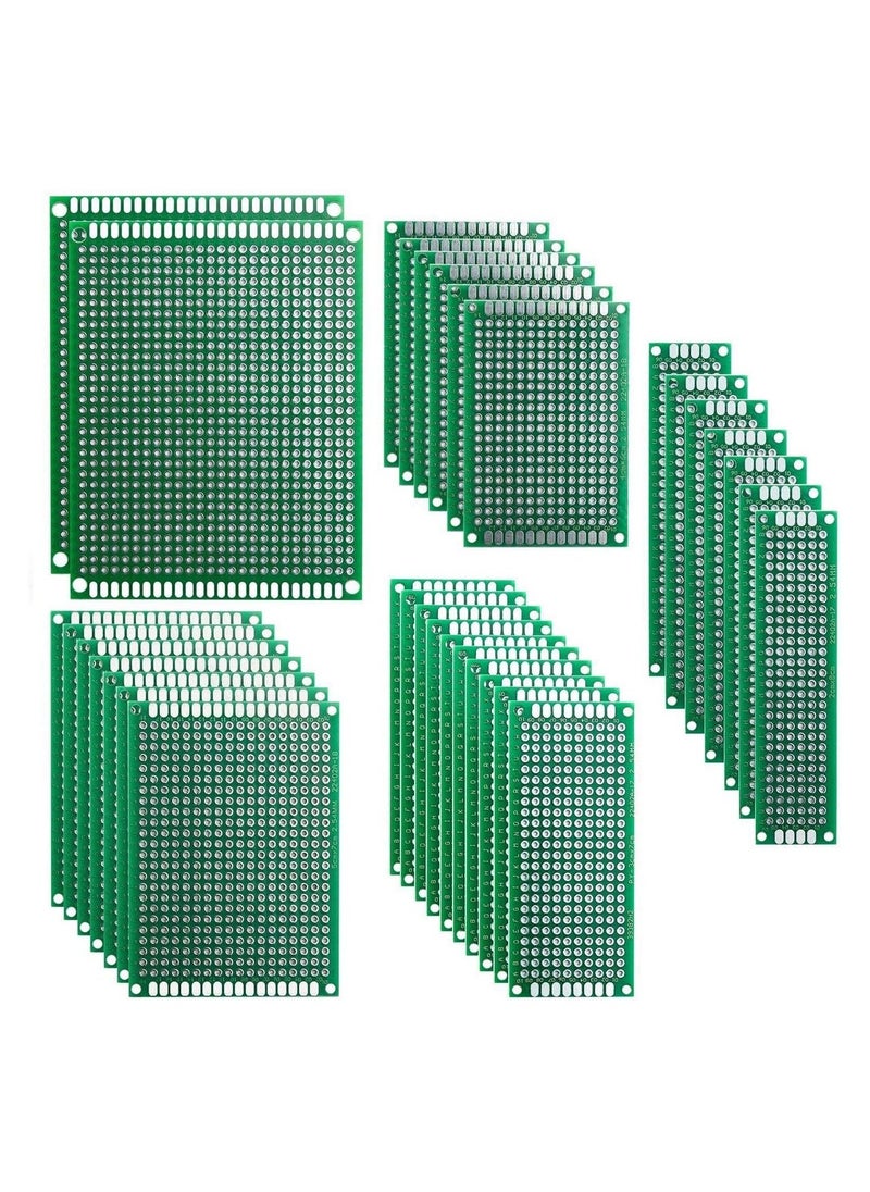32 Pcs Double Sided PCB Board Prototype Kit for DIY Soldering with 5 Different Sizes Compatible with Arduino Kits Brand: Besomi Electronics
