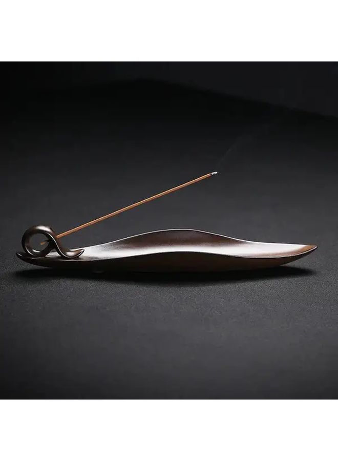 1 For MiniDeal Zen Yoga Incense Stick Holder Elegant Copper Toned Ceramic Relaxing Home Decor Christmas Easter Valentine Thanksgiving Model CG77 Only Burner - Image 2