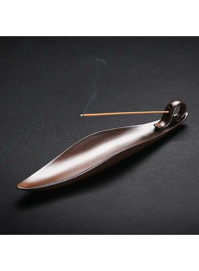 1 For MiniDeal Zen Yoga Incense Stick Holder Elegant Copper Toned Ceramic Relaxing Home Decor Christmas Easter Valentine Thanksgiving Model CG77 Only Burner - Image 1