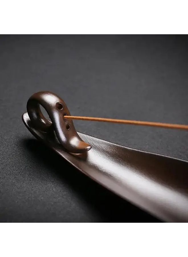 1 For MiniDeal Zen Yoga Incense Stick Holder Elegant Copper Toned Ceramic Relaxing Home Decor Christmas Easter Valentine Thanksgiving Model CG77 Only Burner - Image 3