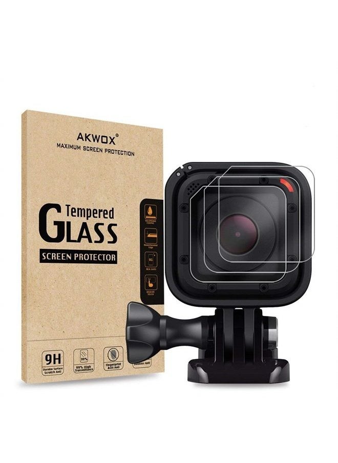 AKWOX - (Pack of 3) Tempered Glass Screen Protector for Gopro Hero 4 Session Hero 5 Session, Akwox 0.3mm 9H Hard Scratch-Resistant Camera Lens Film for GoPro Hero4 Session/Hero5 Session Camera Accessories - Image 1