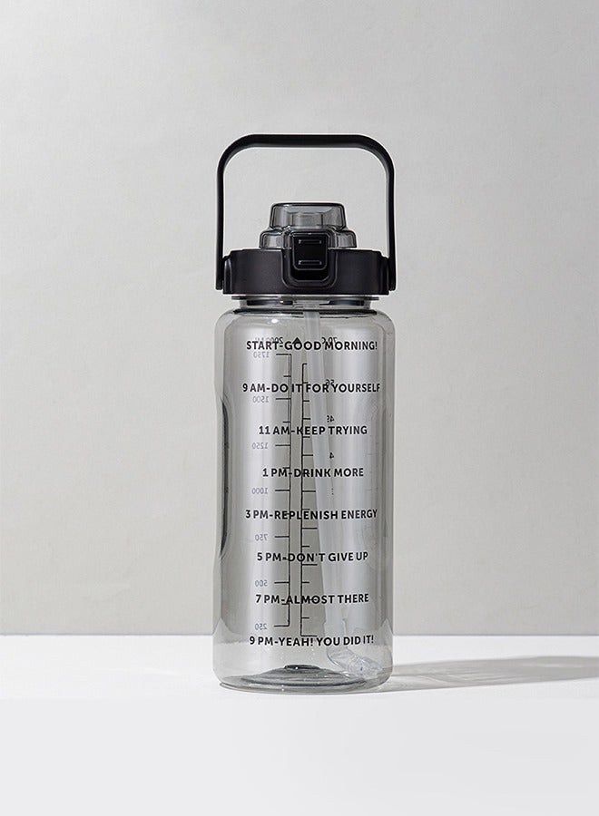 GROIC 2L Motivational Water Bottle with Time Marker & Straw - BPA Free Leakproof Water Jug  for Women Men Large Water Jug for Fitness Gym Outdoor Sport - Image 4