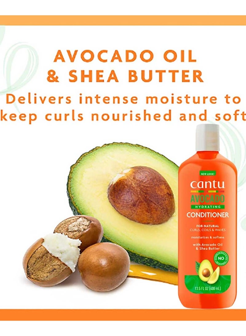 Cantu Avocado Hydrating Conditioner, For Natural Curls, Coils And Waves - Image 3