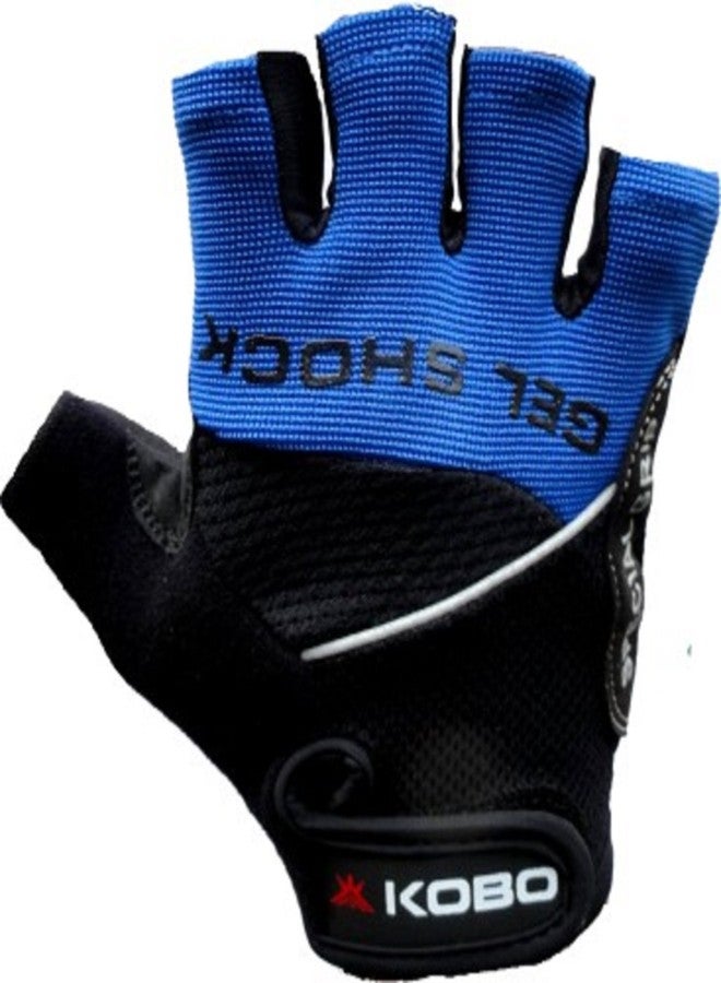 كوبو قفازات كوبو للياقة البدنية / قفازات رفع الأثقال / قفازات الصالة الرياضية / أزرق / أسود (مقاس XL) - Image 5