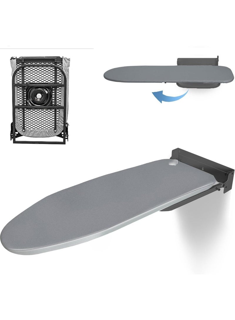 YOUWE7 Wall Mounted Ironing Board, 36” x 12”180°Rotatable Foldable Ironing Board with Heat Resistant Cover, Space-Saving for Home, Laundry Room,Apartment & Dorms - Image 2