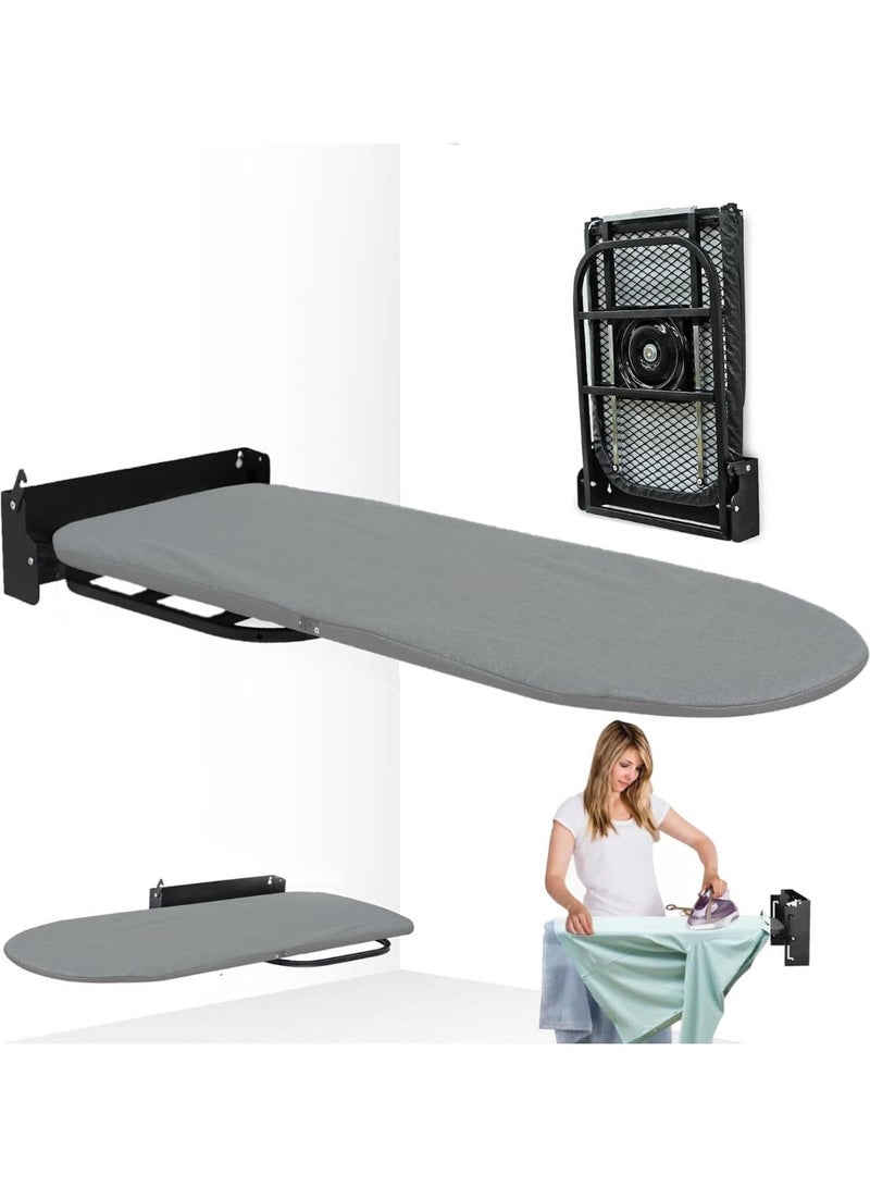 YOUWE7 Wall Mounted Ironing Board, 36” x 12”180°Rotatable Foldable Ironing Board with Heat Resistant Cover, Space-Saving for Home, Laundry Room,Apartment & Dorms - Image 1