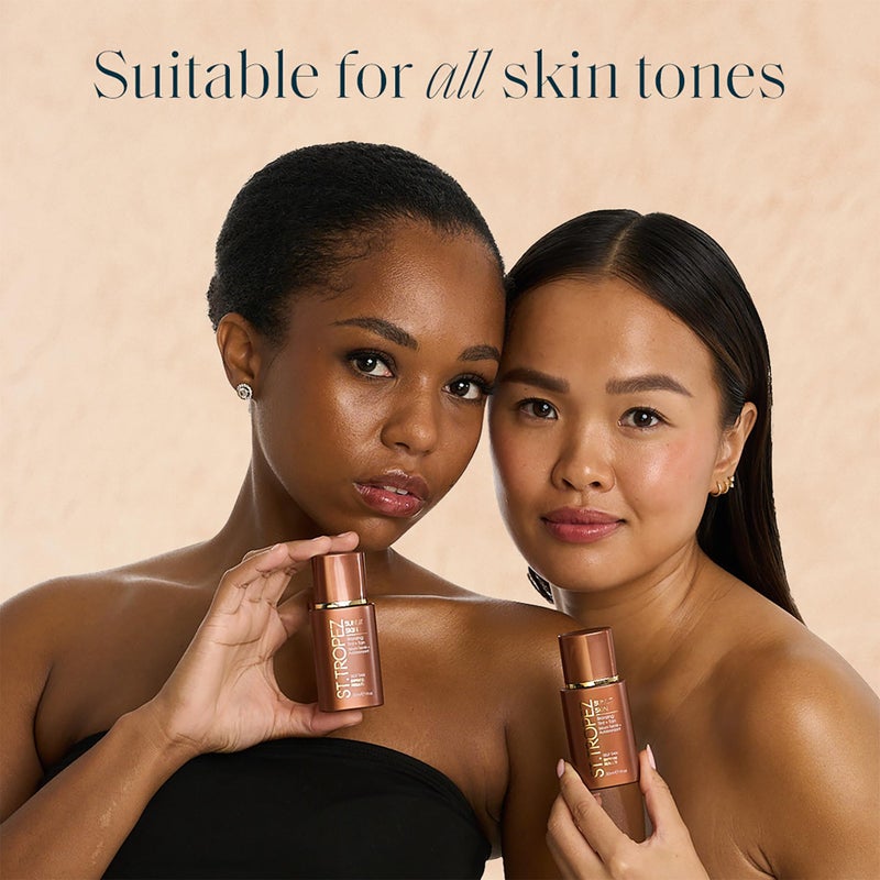 St.Tropez Sunlit Skin Bronzing Tint and Liquid Bronzer For Face & Skin, Creates A Sun-Kissed Glow with Hyaluronic acid, 1 FL OZ - Image 4