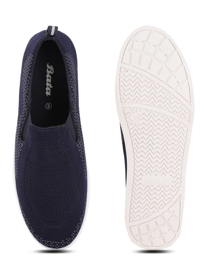 Bata Women's CARA Knit Casual Shoes Blue - 5 UK (5519555) - Image 5