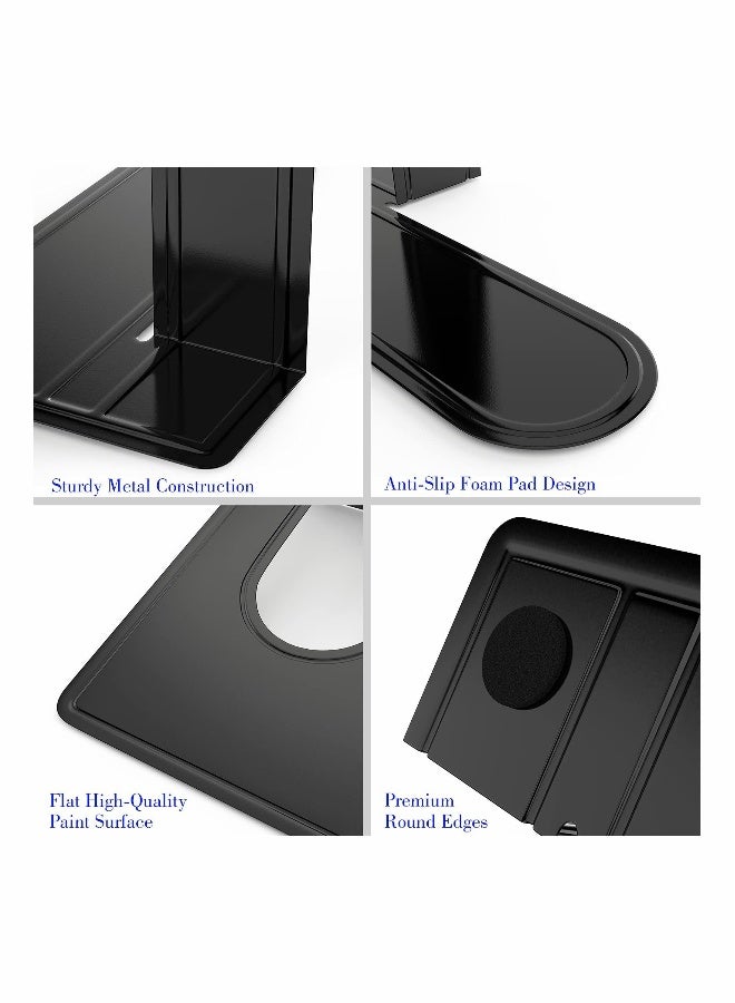 Generic Bookends, Universal Premium Bookends for Shelves, Heavy Duty Metal Bookend Support - Image 2