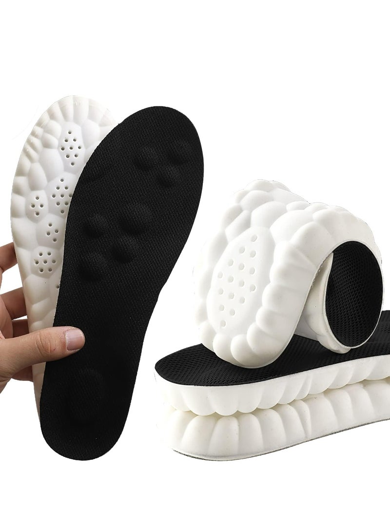 CMGTYYD 2 Pairs Memory Foam Insoles with Arch Support - Comfortable Shoe Inserts for Women and Men - Breathable and Shock Absorbing - Ideal for Trainers, Sports Shoes, Work Boots - Size 7/7.5UK, Black - Image 1