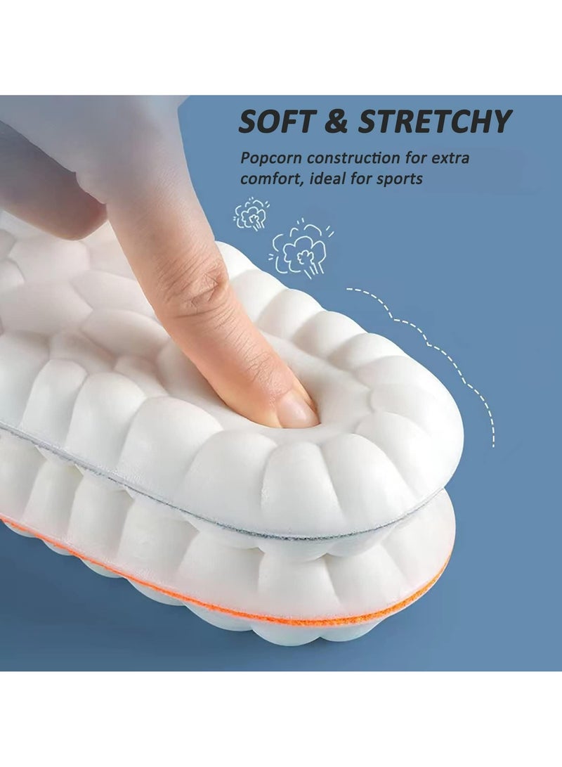 CMGTYYD 2 Pairs Memory Foam Insoles with Arch Support - Comfortable Shoe Inserts for Women and Men - Breathable and Shock Absorbing - Ideal for Trainers, Sports Shoes, Work Boots - Size 7/7.5UK, Black - Image 3
