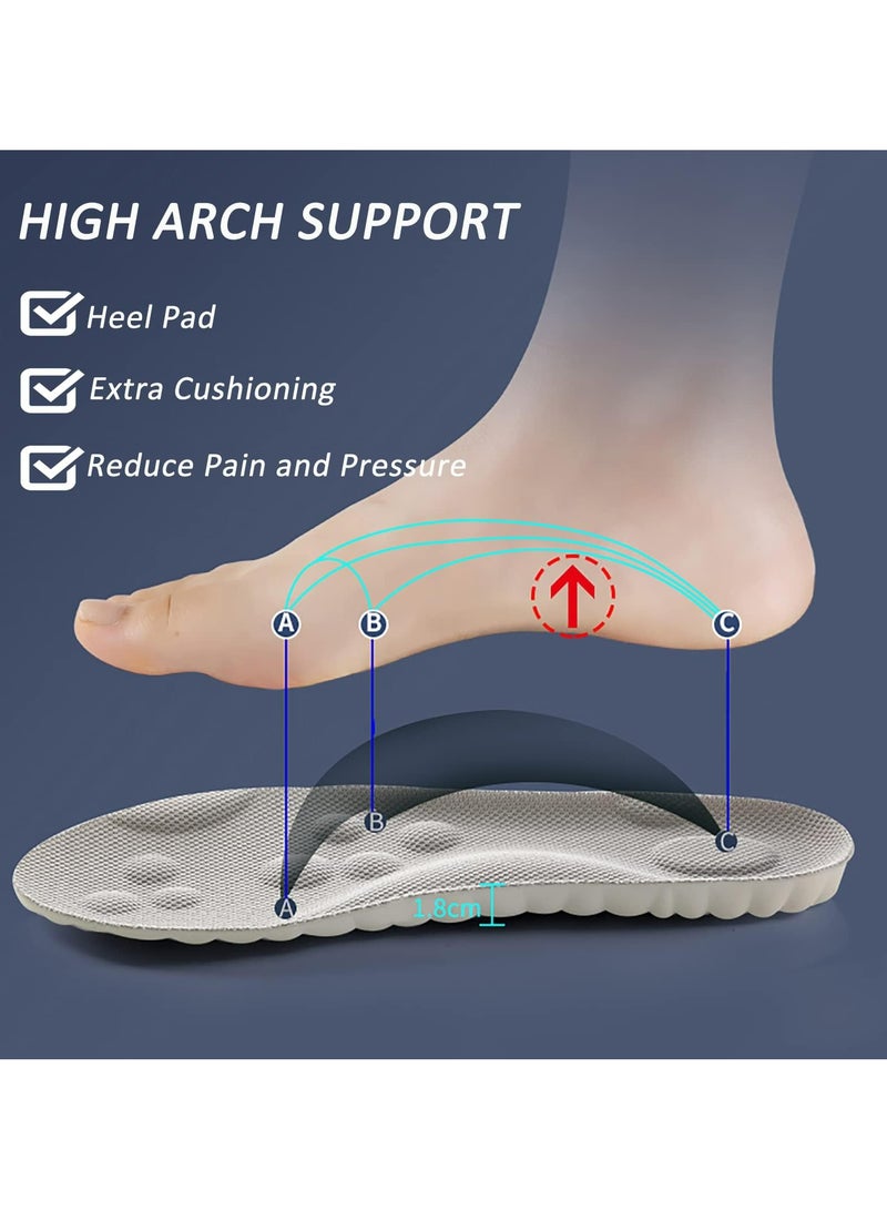 CMGTYYD 2 Pairs Memory Foam Insoles with Arch Support - Comfortable Shoe Inserts for Women and Men - Breathable and Shock Absorbing - Ideal for Trainers, Sports Shoes, Work Boots - Size 7/7.5UK, Black - Image 4