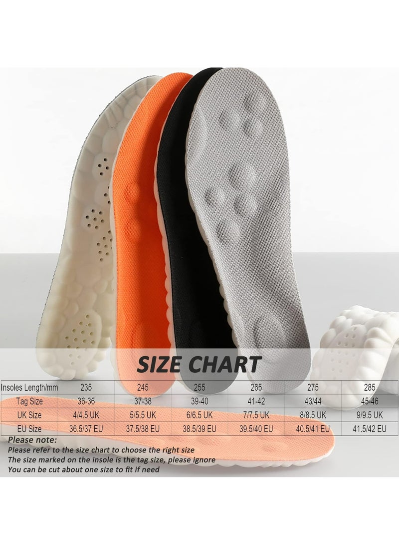 CMGTYYD 2 Pairs Memory Foam Insoles with Arch Support - Comfortable Shoe Inserts for Women and Men - Breathable and Shock Absorbing - Ideal for Trainers, Sports Shoes, Work Boots - Size 7/7.5UK, Black - Image 5