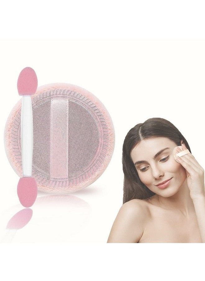 MAJESTIQUE 1Pcs Cotton Powder Puffs With 1 Free Cosmetic Stick Cotton Powder Puffs Makeup Foundation Sponge Air Cushion Powder Puff For Applying Bb Cream Liquid Cream Shading Loose Powder  - Image 1