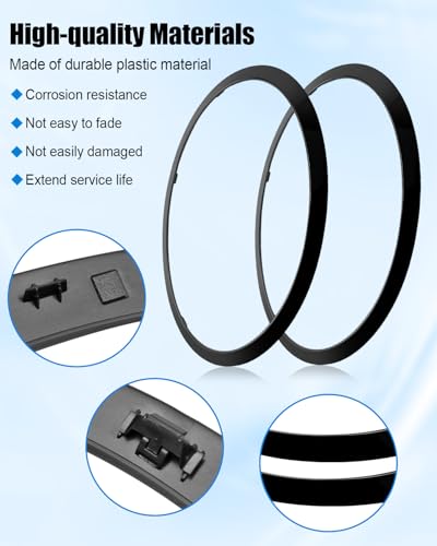 TIKSCIENCE Headlight Trim Ring Fit for Mini Cooper F55 F56 F57 S Convertible 2014 2015 2016 2017 2018 2019 2020 2021 Replace 51137300631 51137300632, Driver Passenger Side Headlamp Bezel Black Pair - Image 4
