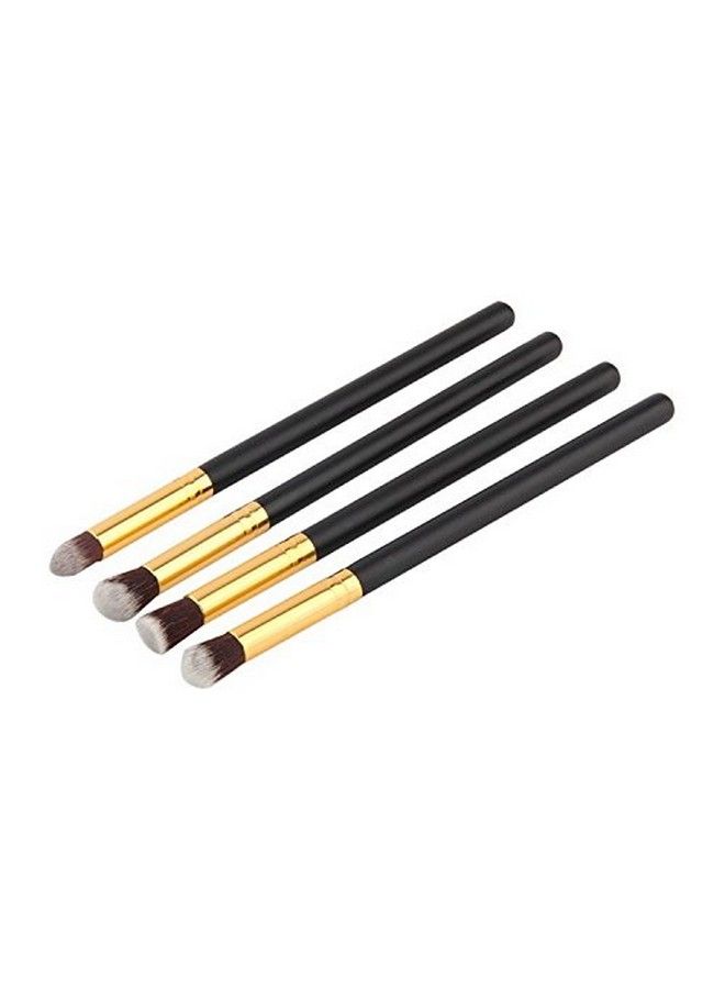 Gugzy 4 Pcs Pro Makeup Cosmetic Tool Eye Shadow Foundation Blending Brush (Black Gold) - Image 2