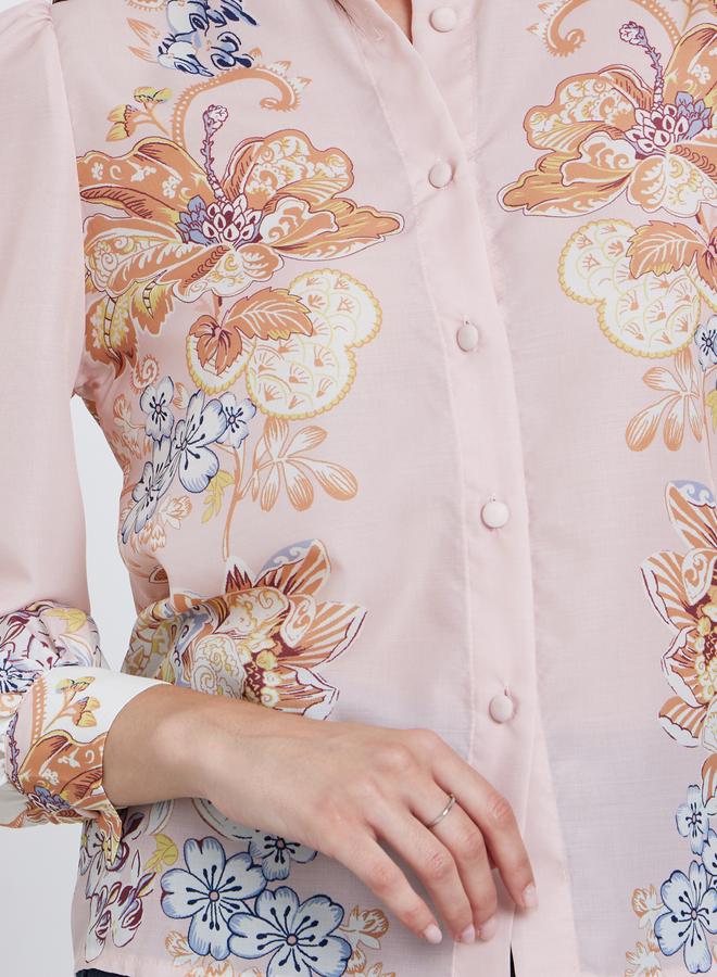 Styli Floral Placement Printed Buttoned Shirt - Image 4